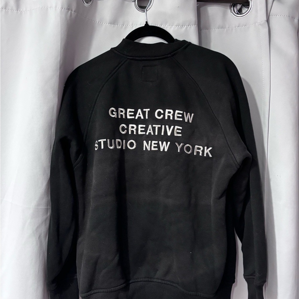 Zara Black Jacket with White Text - Picture 3 of 3